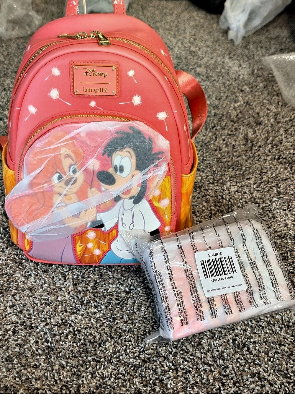 Loungefly Max and Roxanne Character Mini Backpack and wallet set